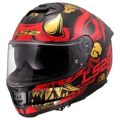 LS2 FF808 STREAM II 2 Drako schwarz rot Gr. L