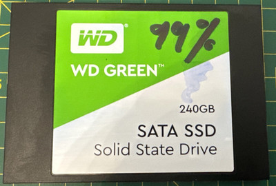 Western Digital 240GB GREEN SSD SATA III 6GB/S WDS240G2G0A LOW USE HEALTH 99%