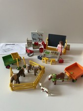 Playmobil Vintage 5314 Victorian Classroom Playset & Pony Ranch Extras