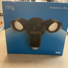 Ring Floodlight Cam Wired Plus Outdoor Full HD Surveillance Camera - Black New
