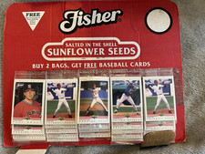 Fisher Nuts Baseball Card Display 23 Packs Unopened 