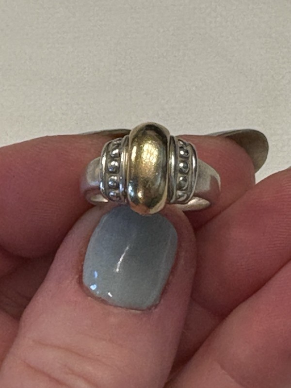 James Avery 14kt Gold and Sterling Silver Ring Size 5.5