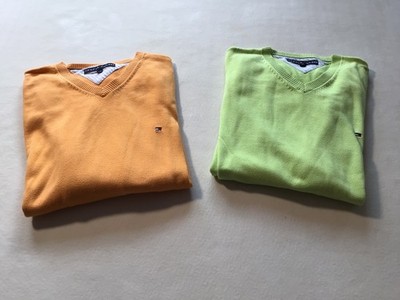 Tommy Hilfiger pullover Herren gelb graublau Gr. L/G.   L