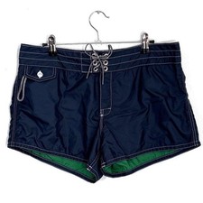 Birdwell Beach Britches Navy Blue Board Shorts Made in USA Size 12 WA3402