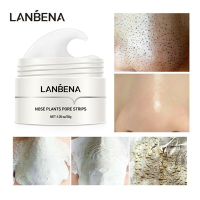 Lanbena Blackhead Remover Cream Facial Nose Mask Plant Pore Strips Acne Peel Off