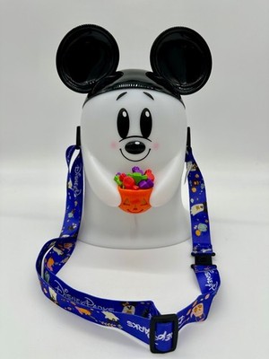 Disney Parks Cute Mickey Mouse Ghost Popcorn Bucket Happy Halloween 2025 NEW