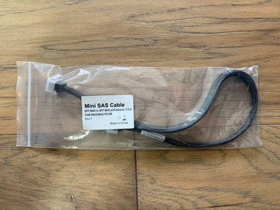 Internal Mini SAS to Mini SAS Cable, SFF-8643 to SFF-8643, 12GB, 0.5m