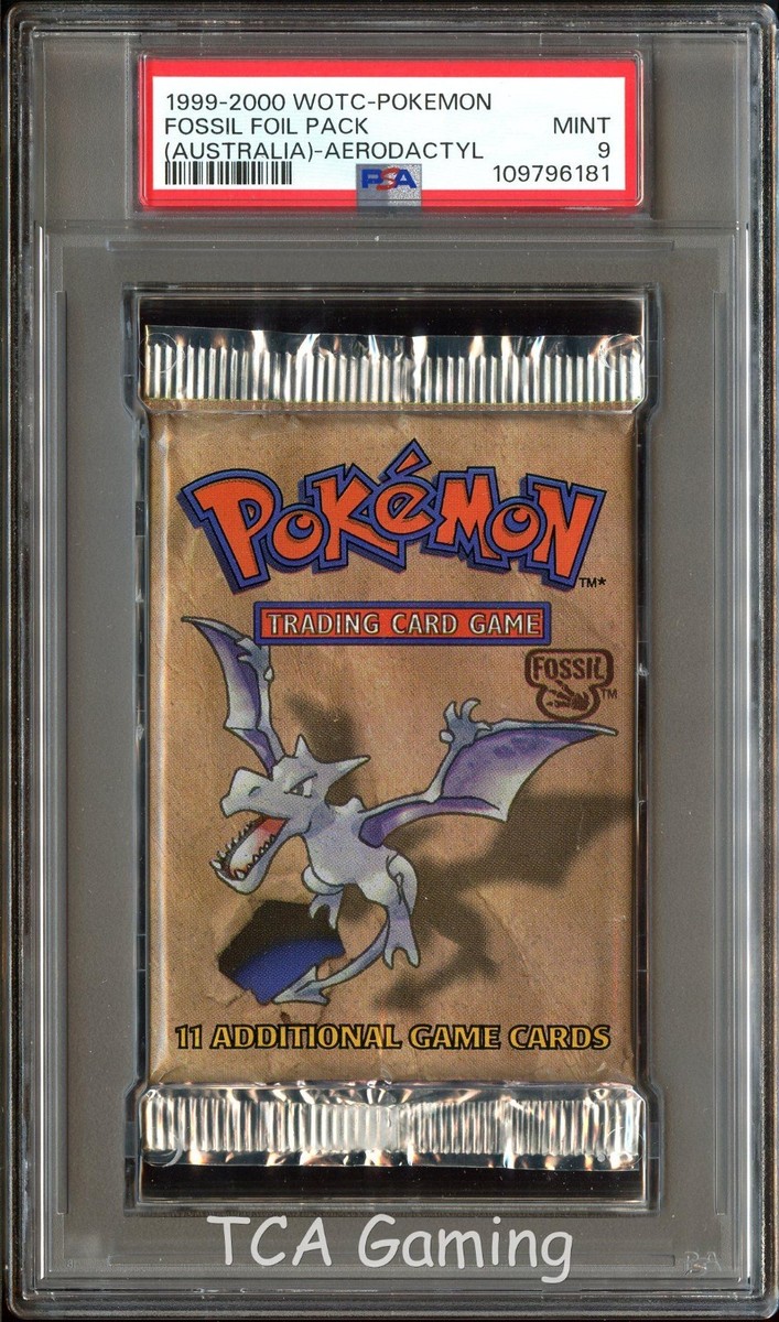 PSA 9 MINT Fossil RED LOGOS (1999-2000) Australia SEALED Pack