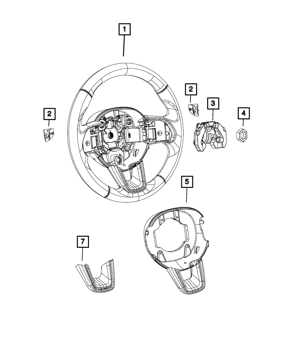 Genuine Mopar Steering Wheel Back Cover 7JM54DX9AA