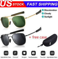 Aviator Sunglasses Premium Military Pilot Ultraviolet Mens Polarized Sunglasses