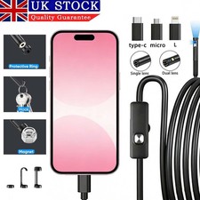 Waterproof Endoscope Snake Cam Inspection Camera for iOS iPhone/Android Car/Tube
