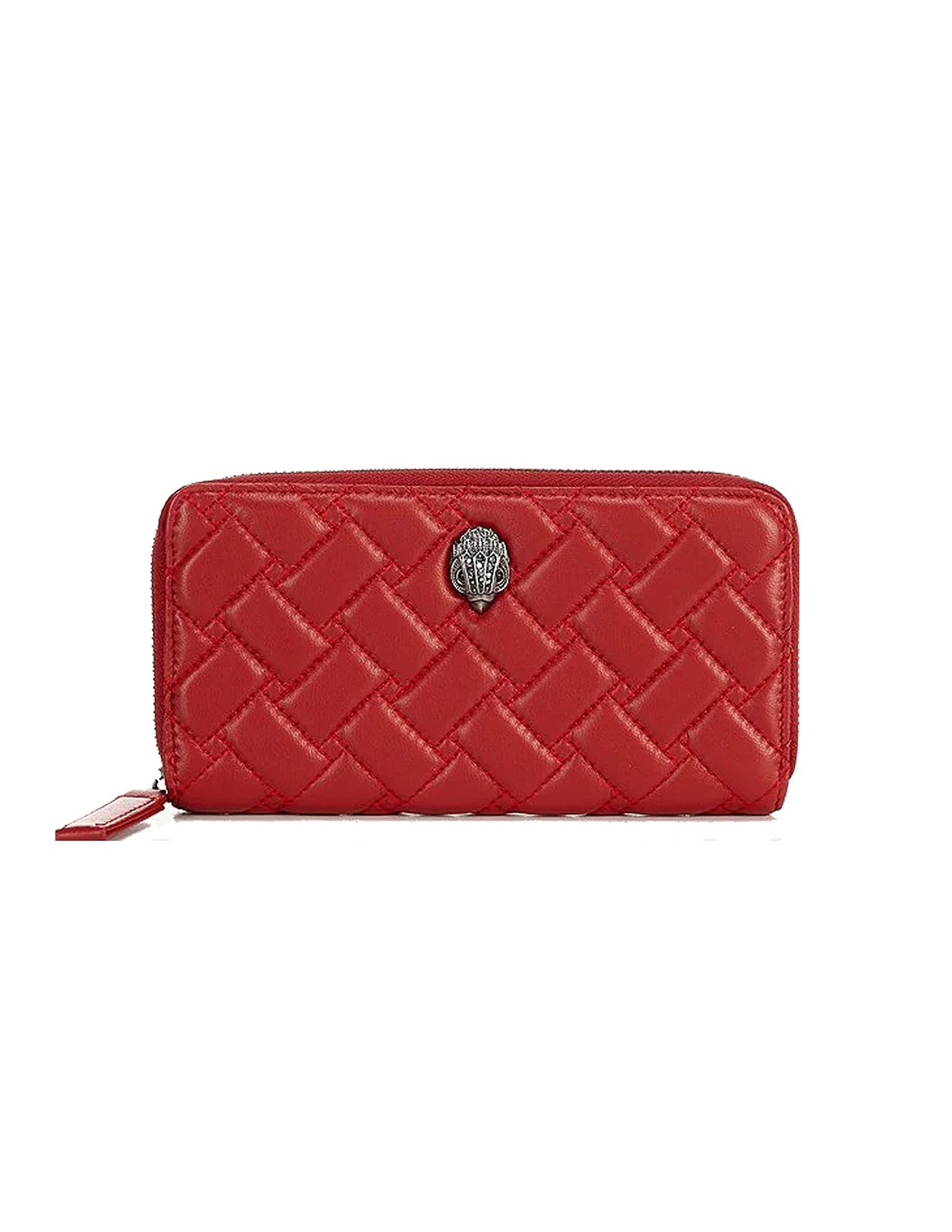 Kurt Geiger London Red Kensington Zip Around Quilted Wallet, Red, Zip-around Clo