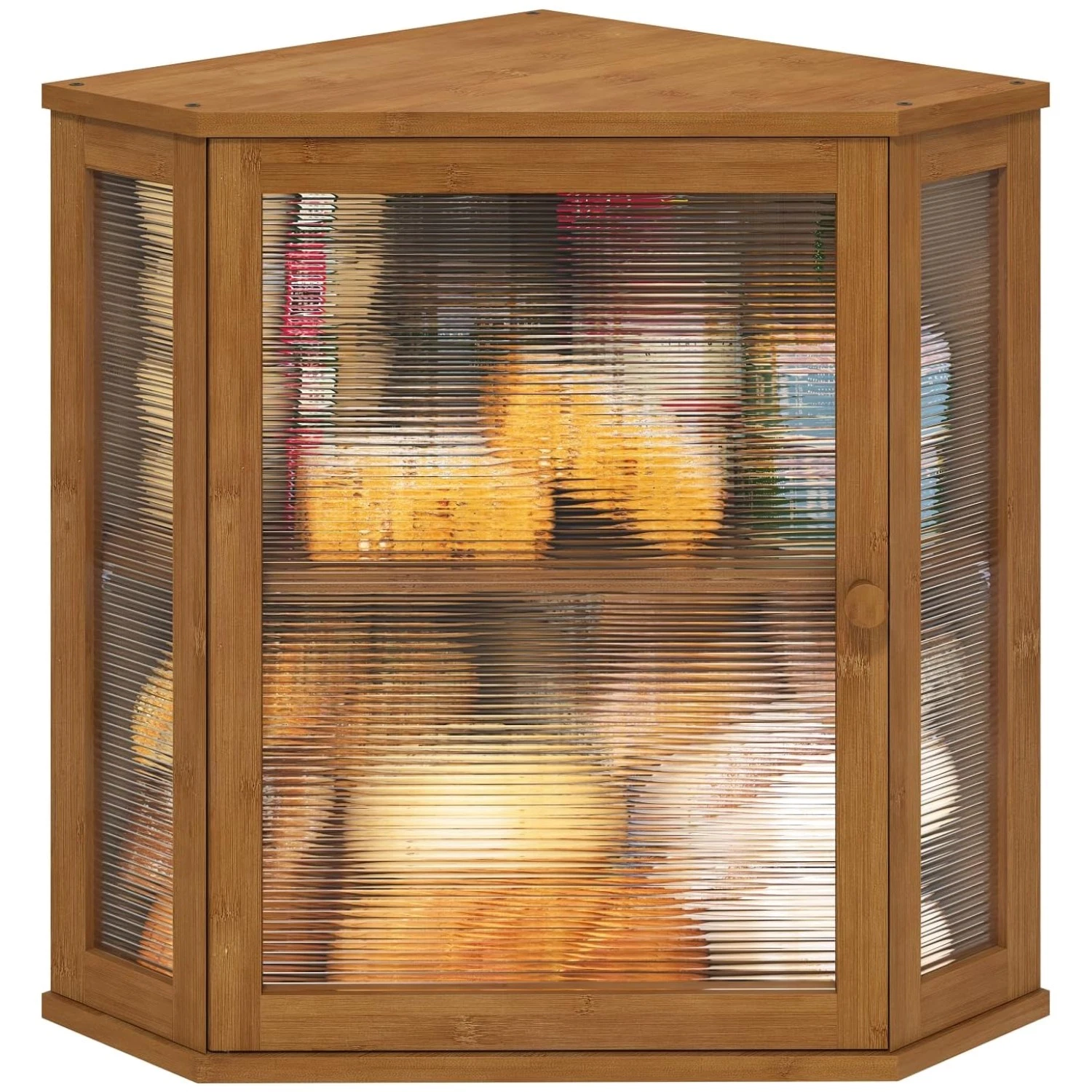 Extra Large Bamboo Bread Box with Acrylic Panel