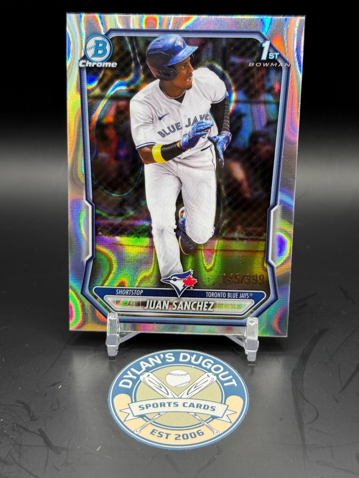 2026 Bowman #BCP-25 Juan Sanchez Chrome Prospects Lava Refractor /399 view 1