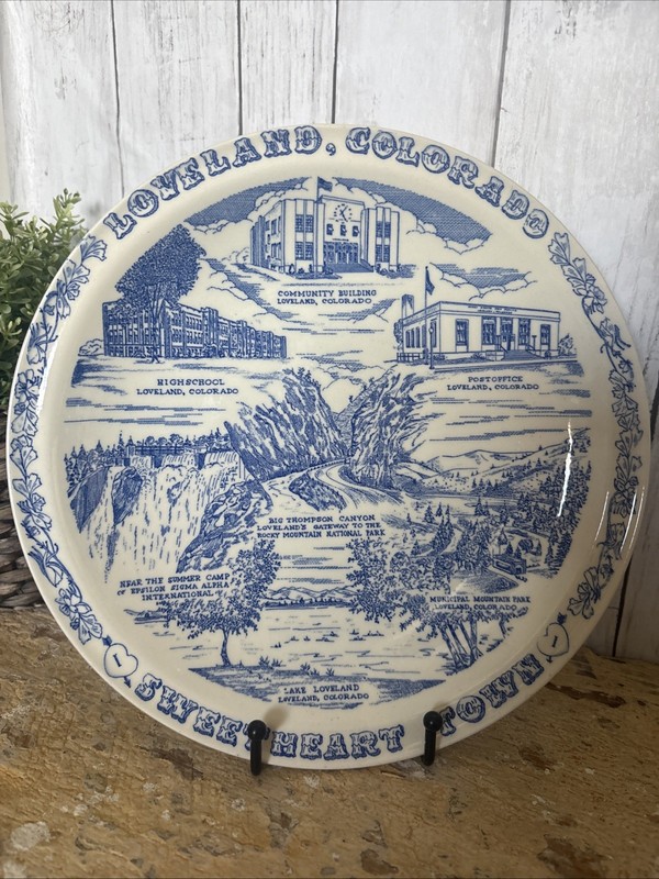 Vernon Kilns Denver Colorado Souvenir Collector's Plate 10-1/2"
