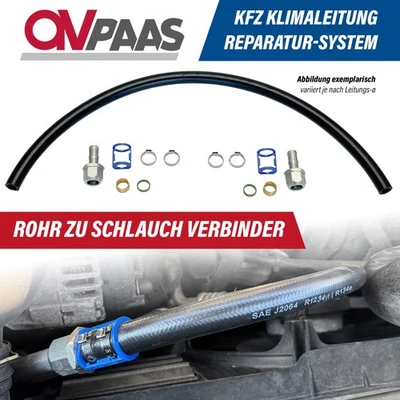 KFZ & NFZ AC-Klimaleitung-Reparatur Set | 10 mm Rohr zu 10 mm (13/32") Schlauch - Bild 1 von 3