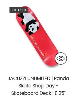 JACUZZI LIMITED パンダデッキ　サイズ8.25 8.5 スケートボード