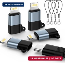 4 Pack USB C to Lightning Adapter Apple MFi Certified for iPhone 14/13/12/11/X