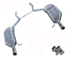 Pair Of Rear Exhaust Mufflers Fits 2006 - 2009 Audi A4 Quattro 2.0l 3.2l