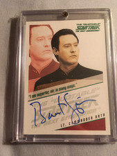 Tarjeta autógrafa automática Brent Spiner Data Quotable Star Trek The Next Generation