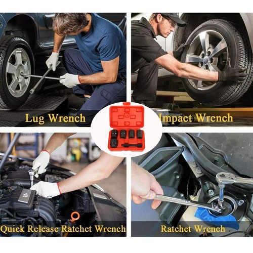 6pcs 1/2 inch Drive Twist Socket Set Lug Nut Remover Extractor Tool Metric 17... - Picture 6 of 7