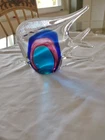 Vintage Murano Style Art Glass Angel Fish Paperweight Blown Glass