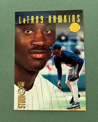 1996 Leaf Studio Baseball LaTroy Hawkins Gold One of 500 Minnesota Twins