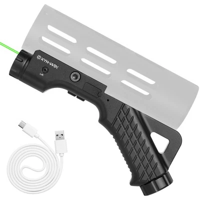 XYH-WIN 1000LM Flashlight&Green Laser Sight USB Rechargeable Compatible Picatinny Rails