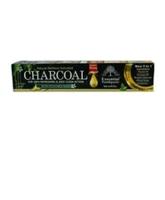 Charcoal Toothpaste Organic, Natural Bamboo, Fluoride Free, Vegan, 5 IN 1 6.5 OZ