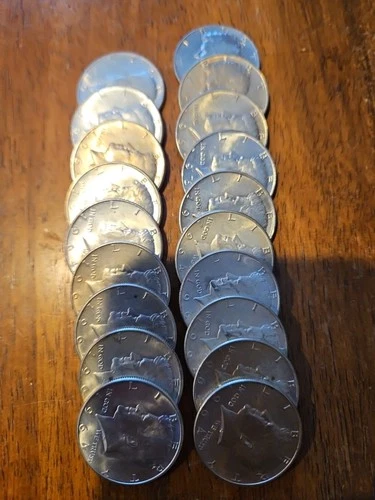 90% bu silver half dollar roll uncirculated. Kennedy  Jfk Halves 20 Coins