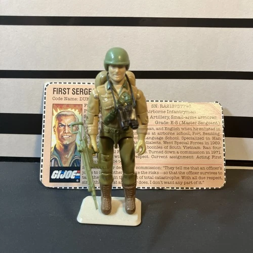 1983 G.I. JOE Duke Complete With Mail Away File Card ARAH Gi Joe