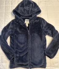 Oshkosh B  gosh Child  s SZ 7 Navy Blue Soft Fleece Zip Up Jacket W/Hood