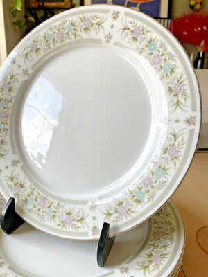 Set of 4 Dinner Plates Empress China ARCADIA #1015 Japan Vintage Pastel Floral