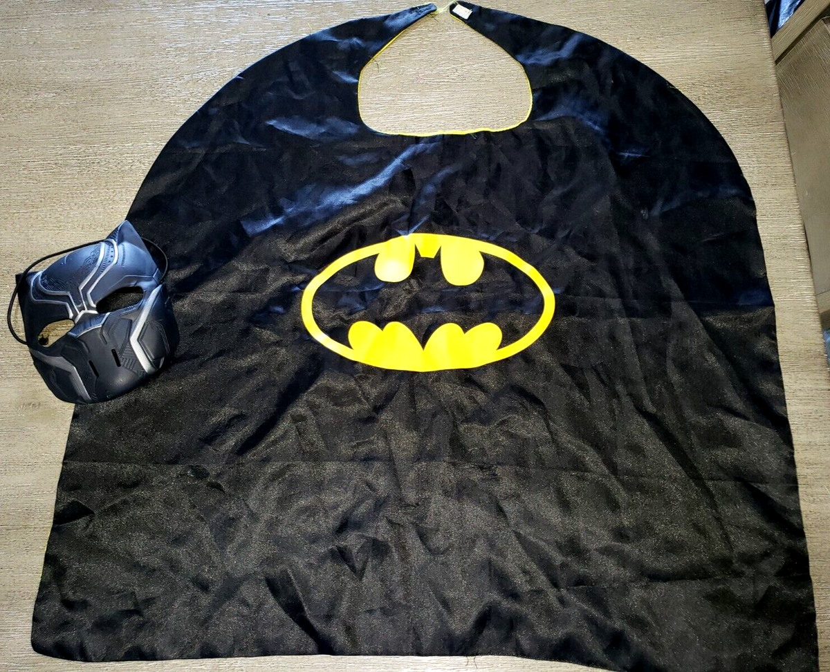 BOYS BATMAN CAPE FACE MASK 1 OTHER PRETEND HALLOWEEN HALF PLASTIC