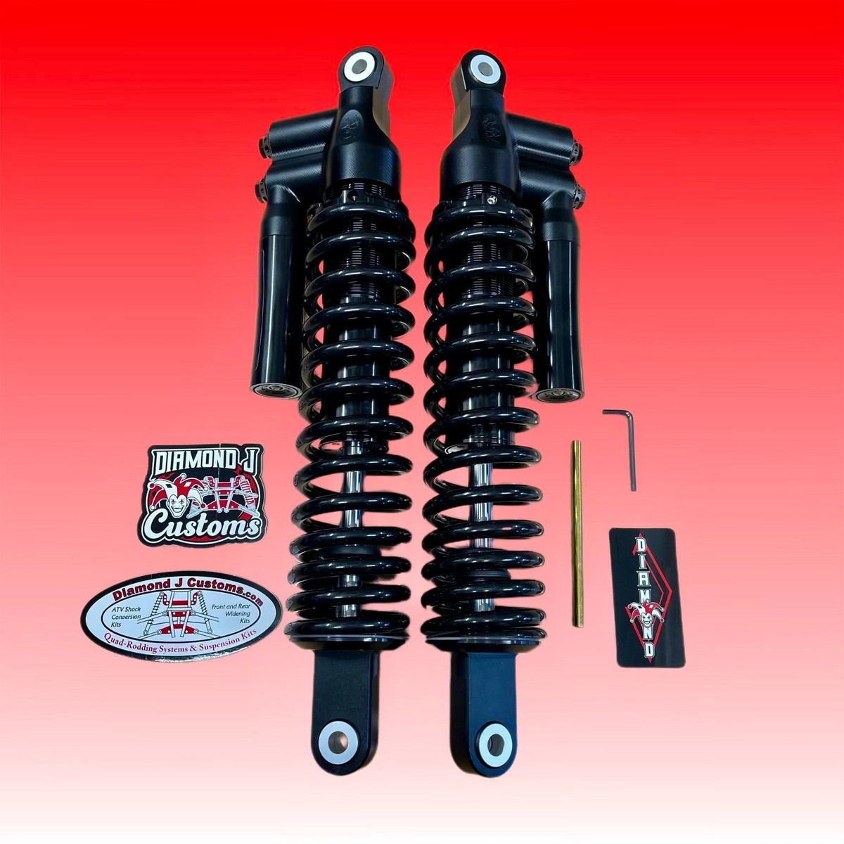 DIAMOND+ 400mm Machined Shocks w/Reservoirs - Honda TRX 400EX