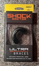 🔥MOUTH GUARD🔥SHOCK DOCTOR Adult 11+ SPORTS Moldable Gel ULTRA Double BRACES