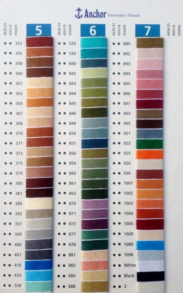 ANCHOR SKEINS CROSS STITCH THREADS FLOSS - VARIOUS COLOURS 1 - 212 - Image 3 of 4