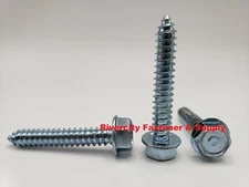 (50) #14x1-1/2 Hex Washer Head Sheet Metal Screws 1/4x1-1/2 Screw 14x1-1/2