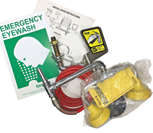 Encon 01-9999-21 Swivel Counter Mount Dual Eyewash Safety Station Drench Hose - 第 1/3 張圖片
