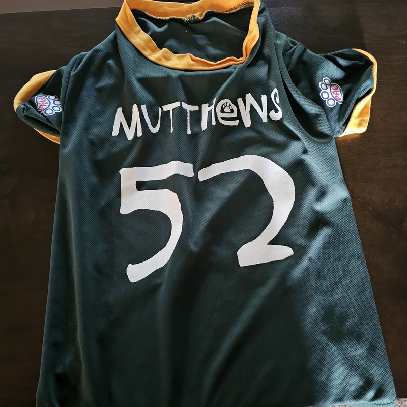 Green Bay Packers Pet Jersey #52 “Mutthews” Size XL Clay Mathews