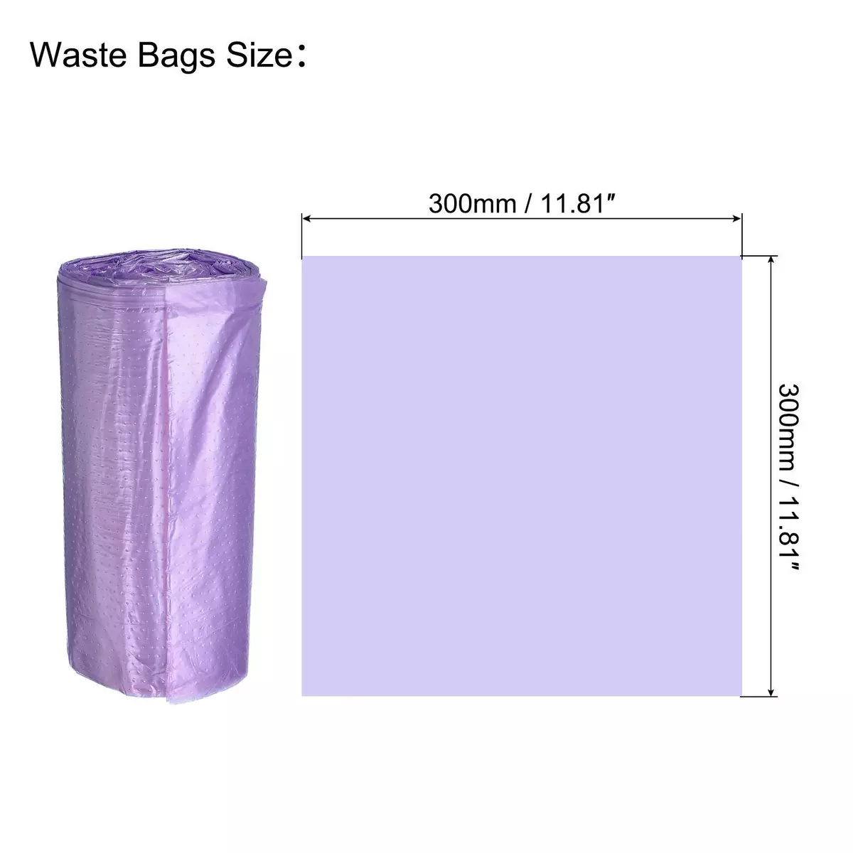 8 Rolls / 240 Counts Small Trash Bags 0.5 Gallon Garbage Bags Purple