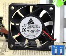Delta AFB0612HB 6015 DC12V 0.15A 6CM 2-Pin Dual Ball Cooling Fan
