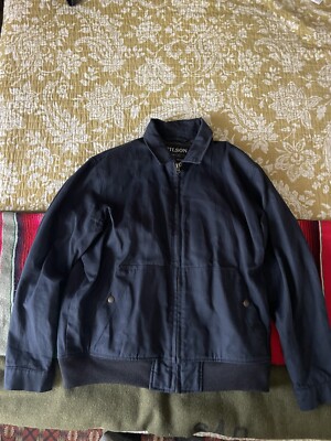 FILSON DRY WAX WORK JACKET SIZE L DUSK NAVY $ 350