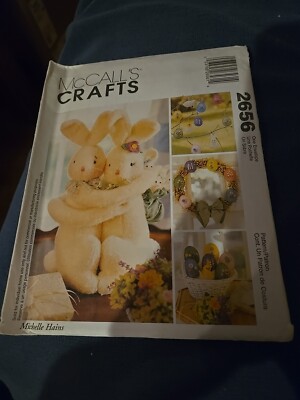 McCalls Crafts Pattern-2656 Easter Michele Hains Bunny Wreath Ornaments Uncut