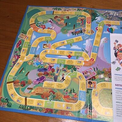 The Game of Life Board Game Replacement Parts Game Board and Instructions  Only