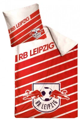 RB Leipzig Bettwäsche - Stripe - rot-weiß gestreift 2teilig (Kissen / Bezug) RBL