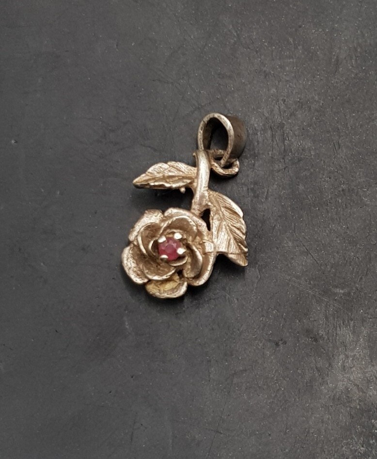 Small Petite Sterling 925 Silver Ruby Gemstone Ro… - image 2