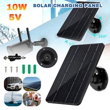 10W/5V Solar Panel USB C Power CCTV Camera Security Cam Battery Charger Outdoor