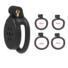 Male Chastity Device Pocket Size Cage Men Black Resin Locker Locking With Keys