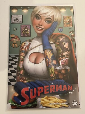 SUPERMAN #18 (SZERDY EXCLUSIVE POWER GIRL TATTOO DINER VARIANT)